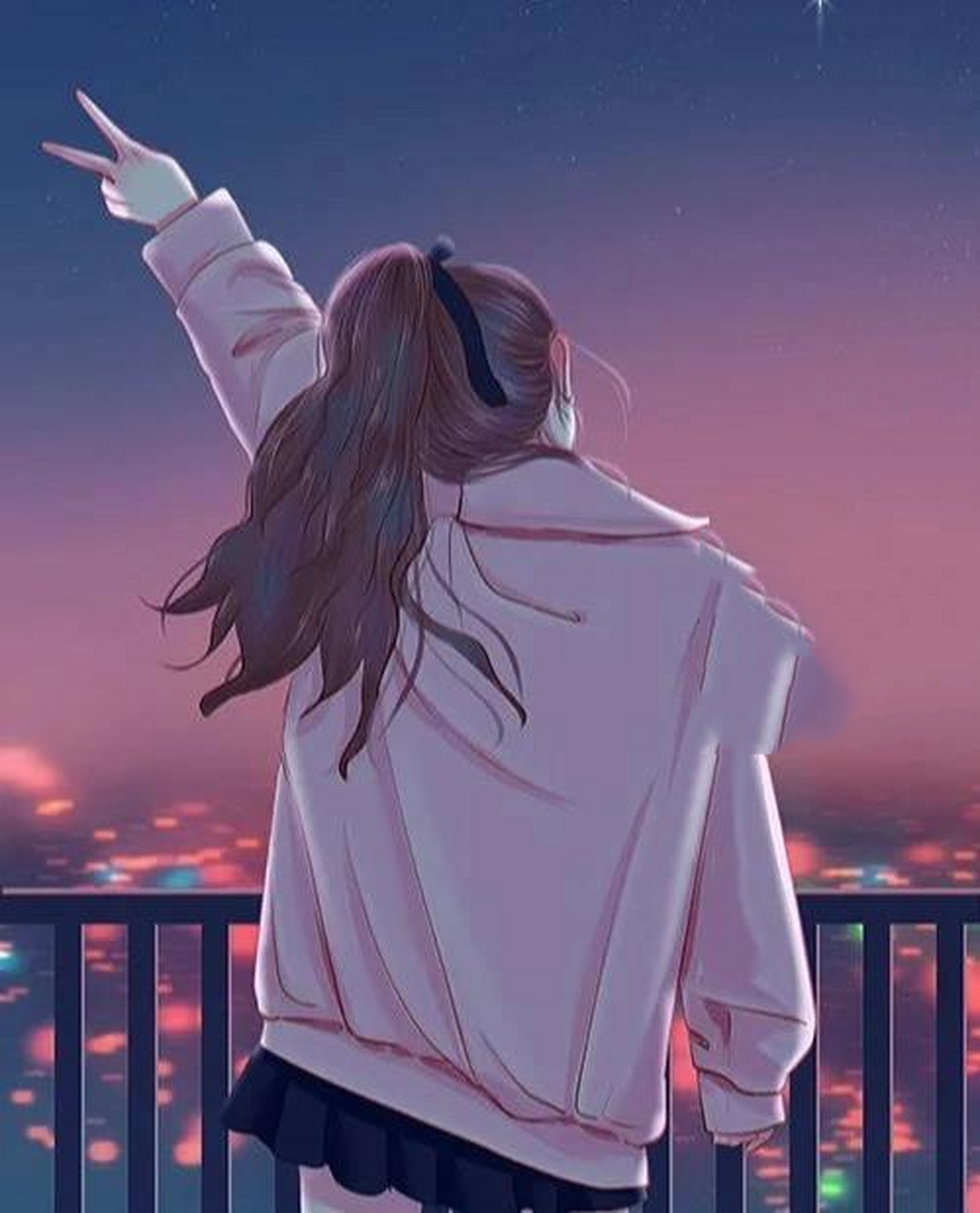 动漫女生背影头像 动漫女生背影头像