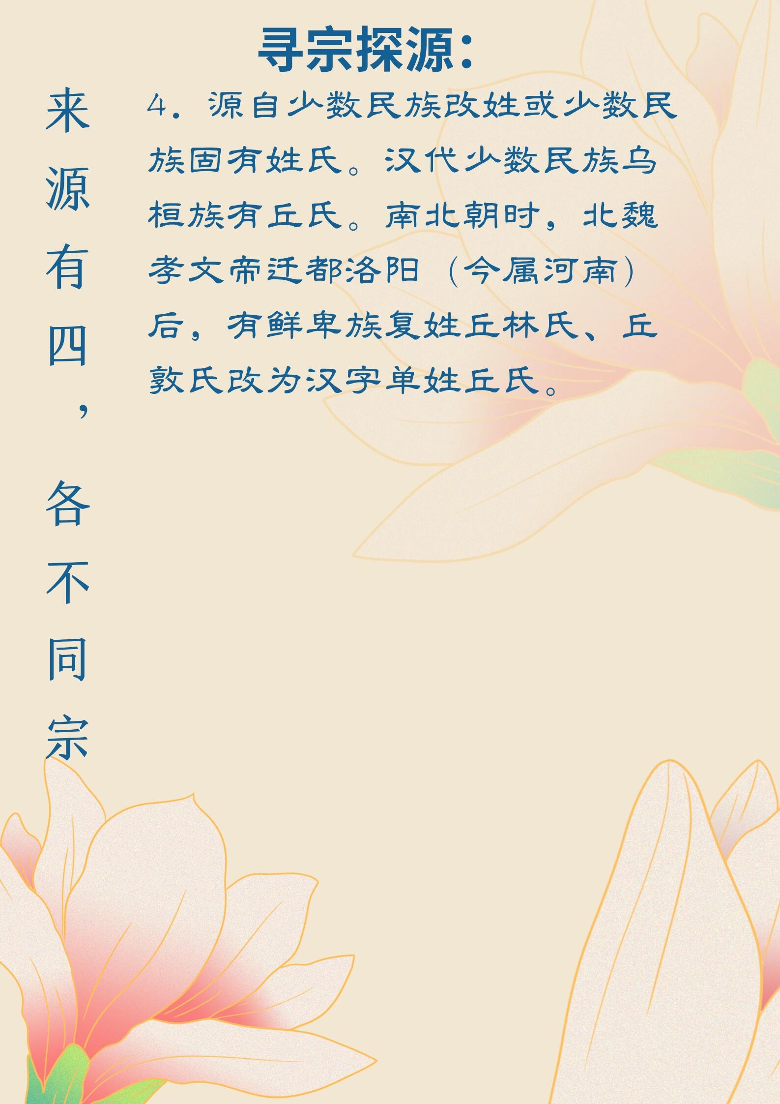 邱(丘)姓人的堂号多取之有典.