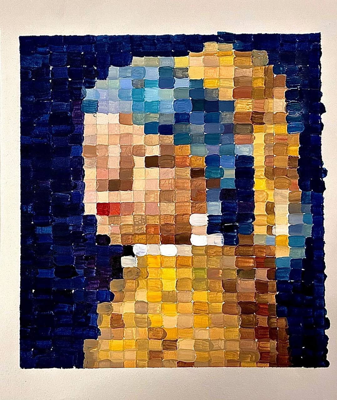 色彩的空间混合构成作业 画的好草率但是很有意思