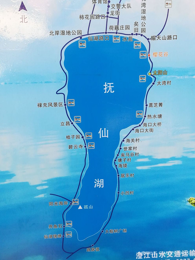 抚仙湖旅游地图图片