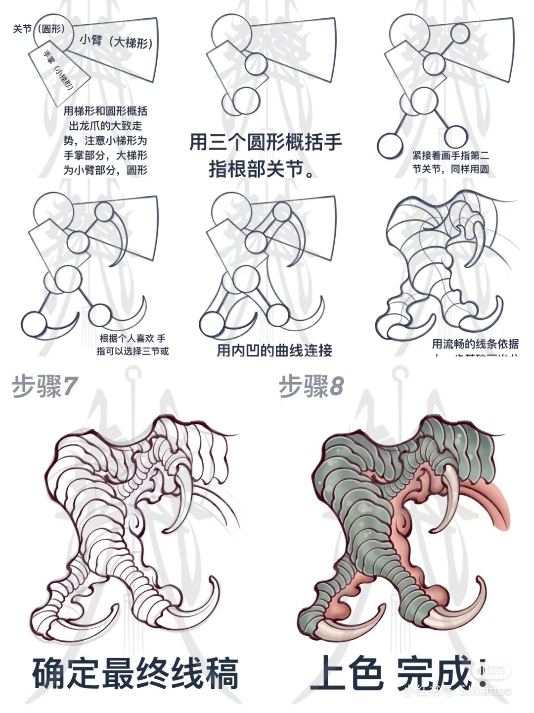 零基础画龙爪入门教程分享