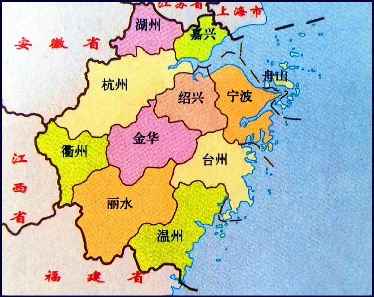 浙江省最新地图图片