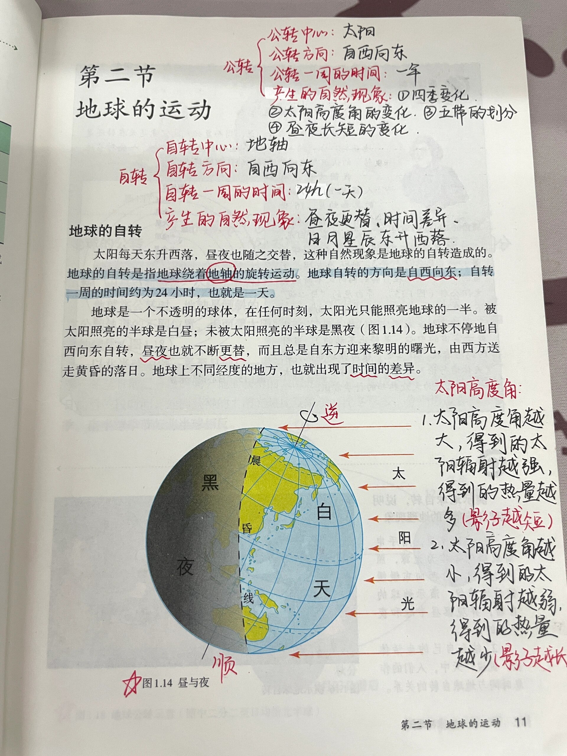 初中人教版地理笔记94七年级上册