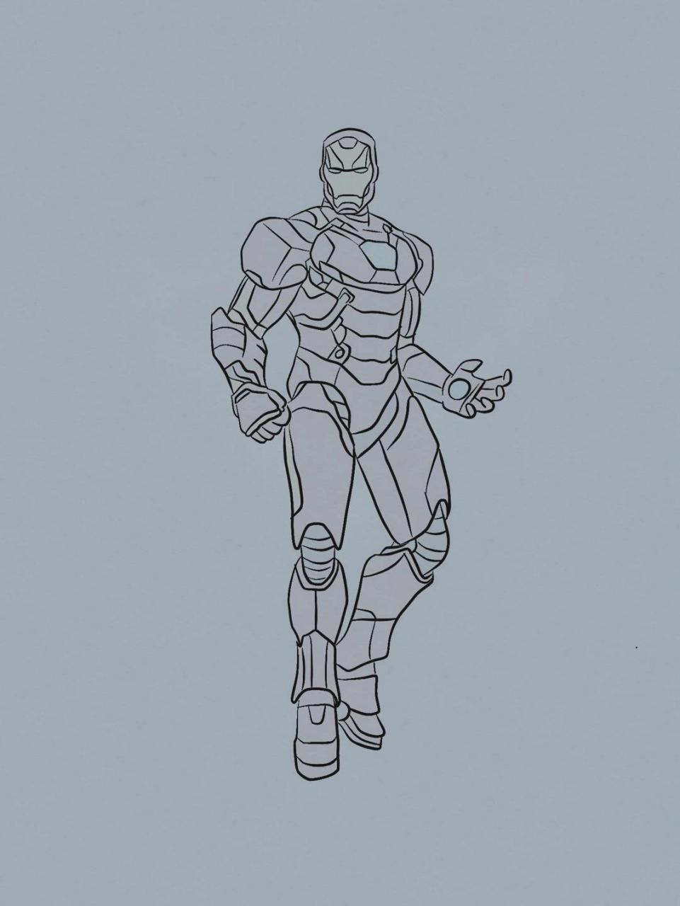 手绘|漫威超级英雄系列—钢铁侠 iron man!