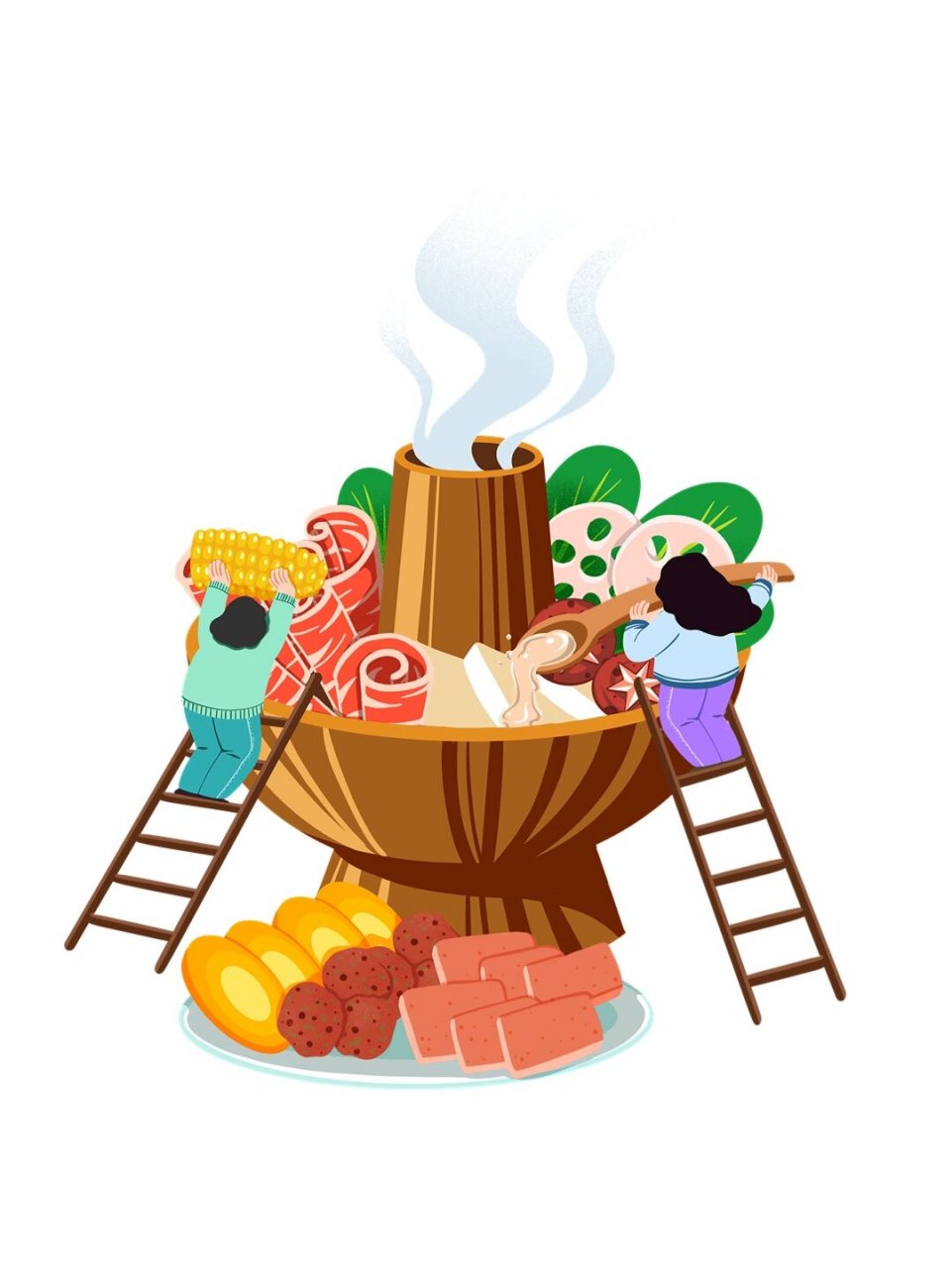 口袋今天要分享的是免抠元素美食卡通人物素材,让你的设计更加生动有