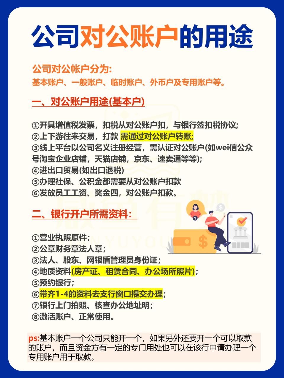 不懂就问有问必答# 对公账户怎么开? 需要哪些资料?