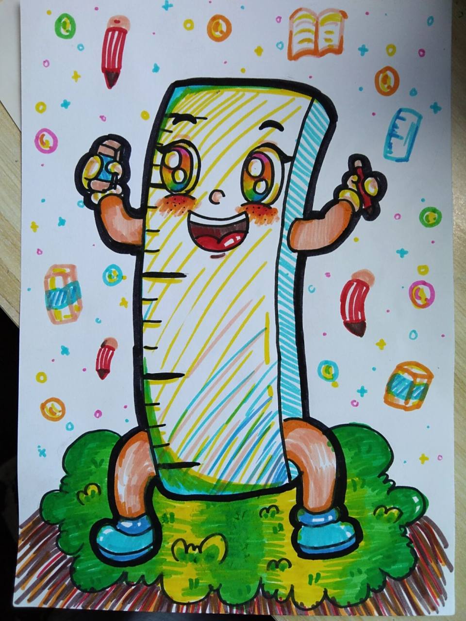 学前教育技能高考简笔画《尺子》