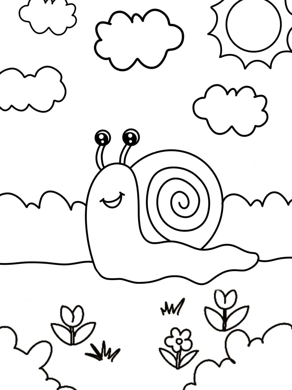 蜗牛简笔画简单又漂亮图片