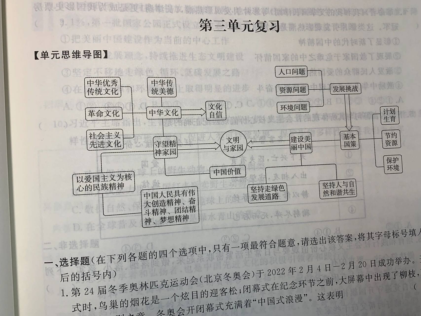 第三单元 九年级上册政治思维导图