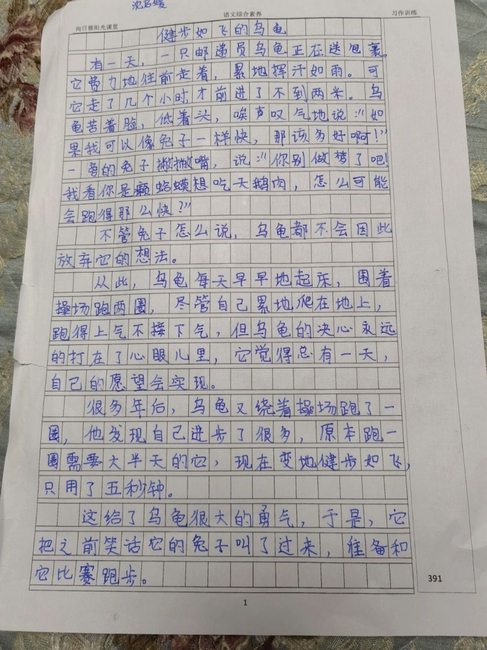 故事新编作文龟兔赛跑图片