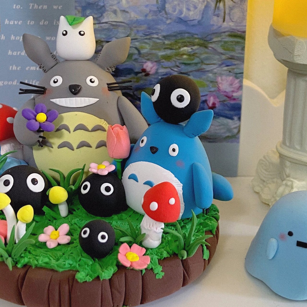 粘土|龙猫小场景 入坑的第一件作品 93偶然间翻到了入坑时的第一件