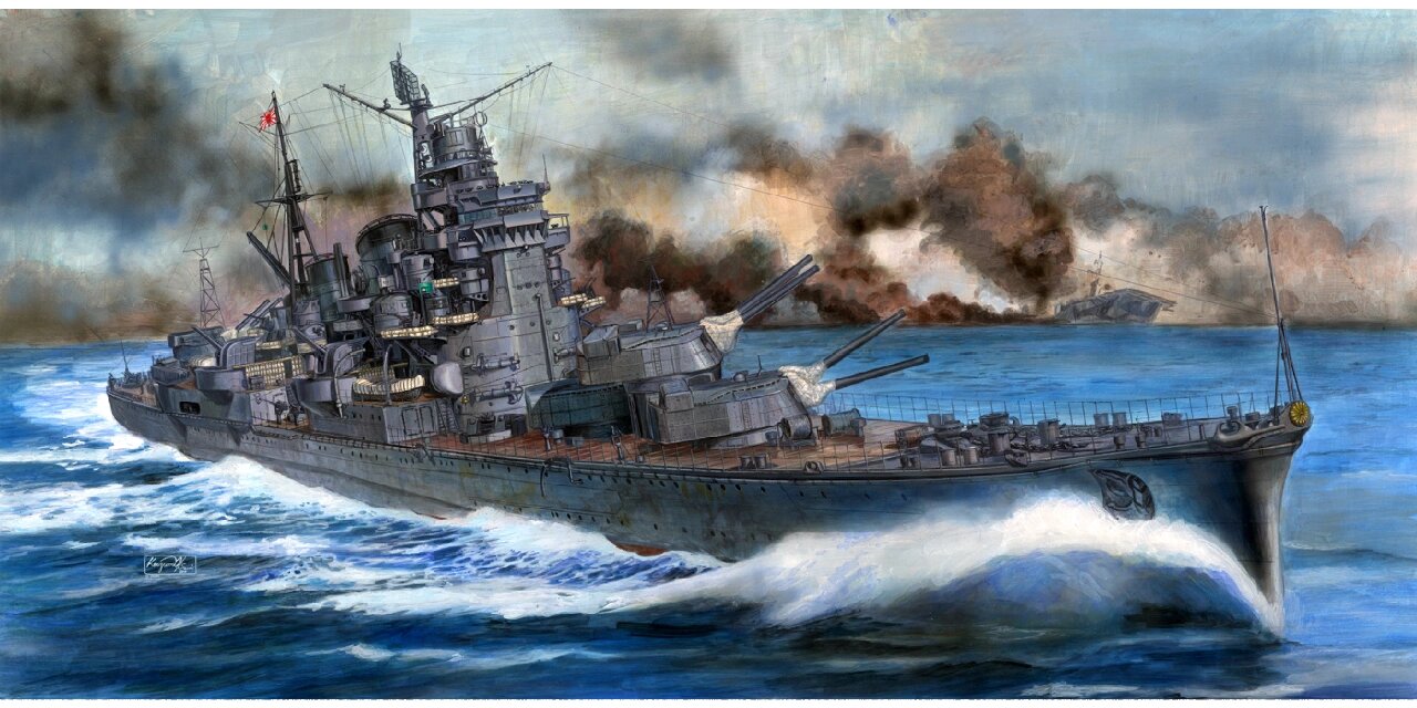 二战军舰绘画
