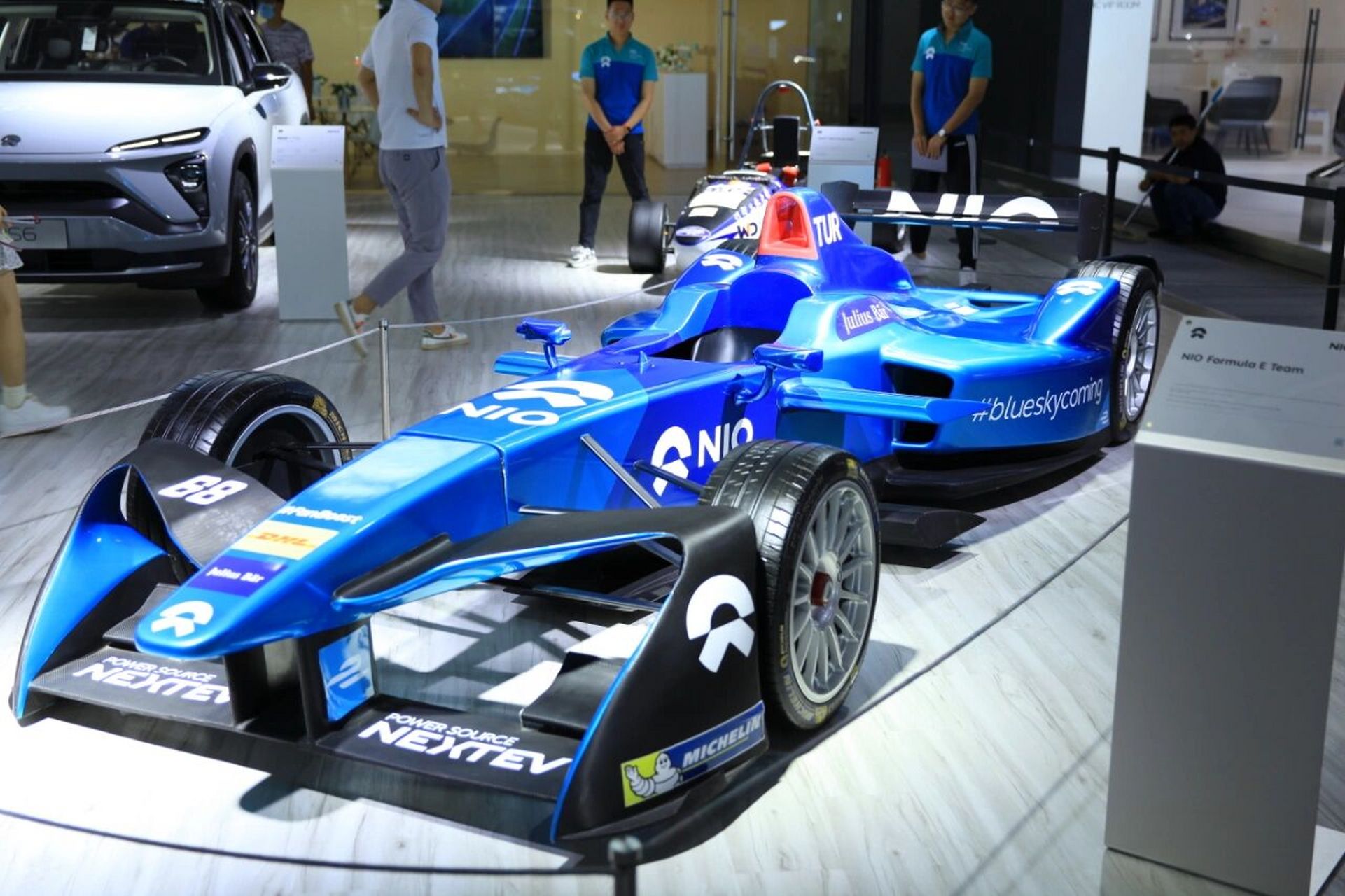 沈阳/2021国际汽博会 蔚来的fe电动方程式赛车 虽然fe是2014年新兴