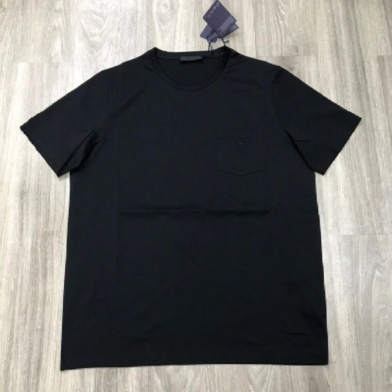 prada男款圆领t恤(丝光棉) size:xl 78黑色