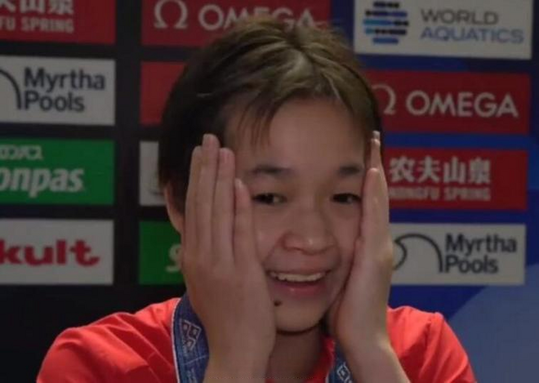 全红婵表情包上新##全红婵的否认三连# 在谈到无缘女子10米台冠军的