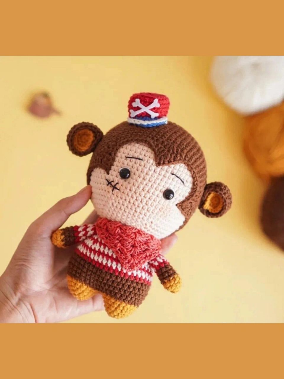 海盗猴子 丑萌丑萌的 这一组爱了 #钩针图解# #手工钩针编织# #玩 