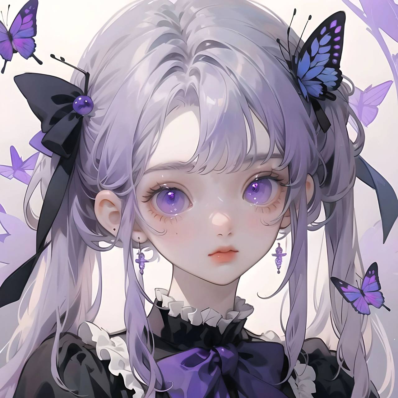 紫色系"小猫"61女生头像～ 有没有特别喜欢猫耳头像的～ "我拿什么