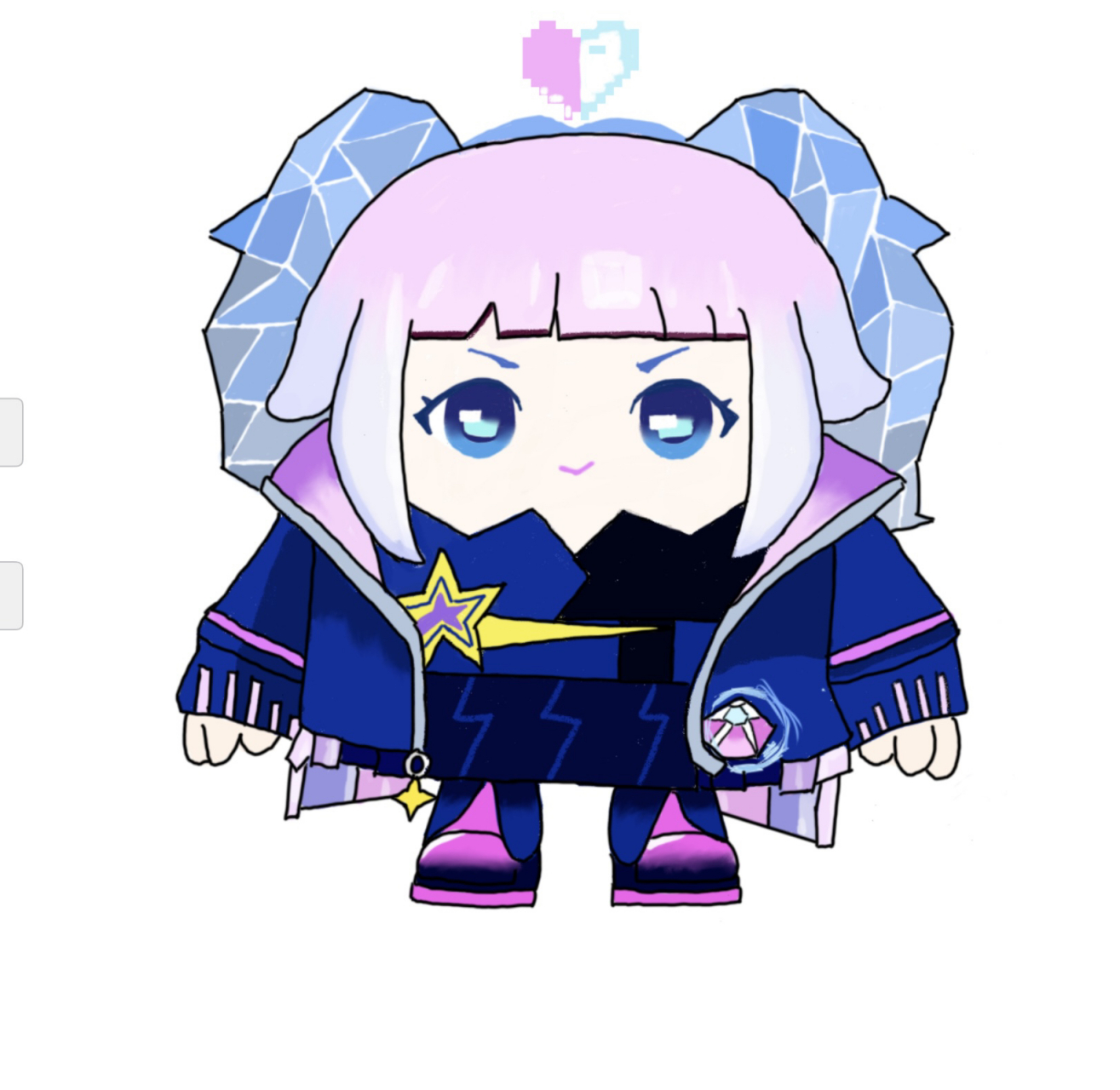 蛋仔派对临摹--主唱耀星 临摹了蛋仔派对的主唱耀星,这个皮肤真的好