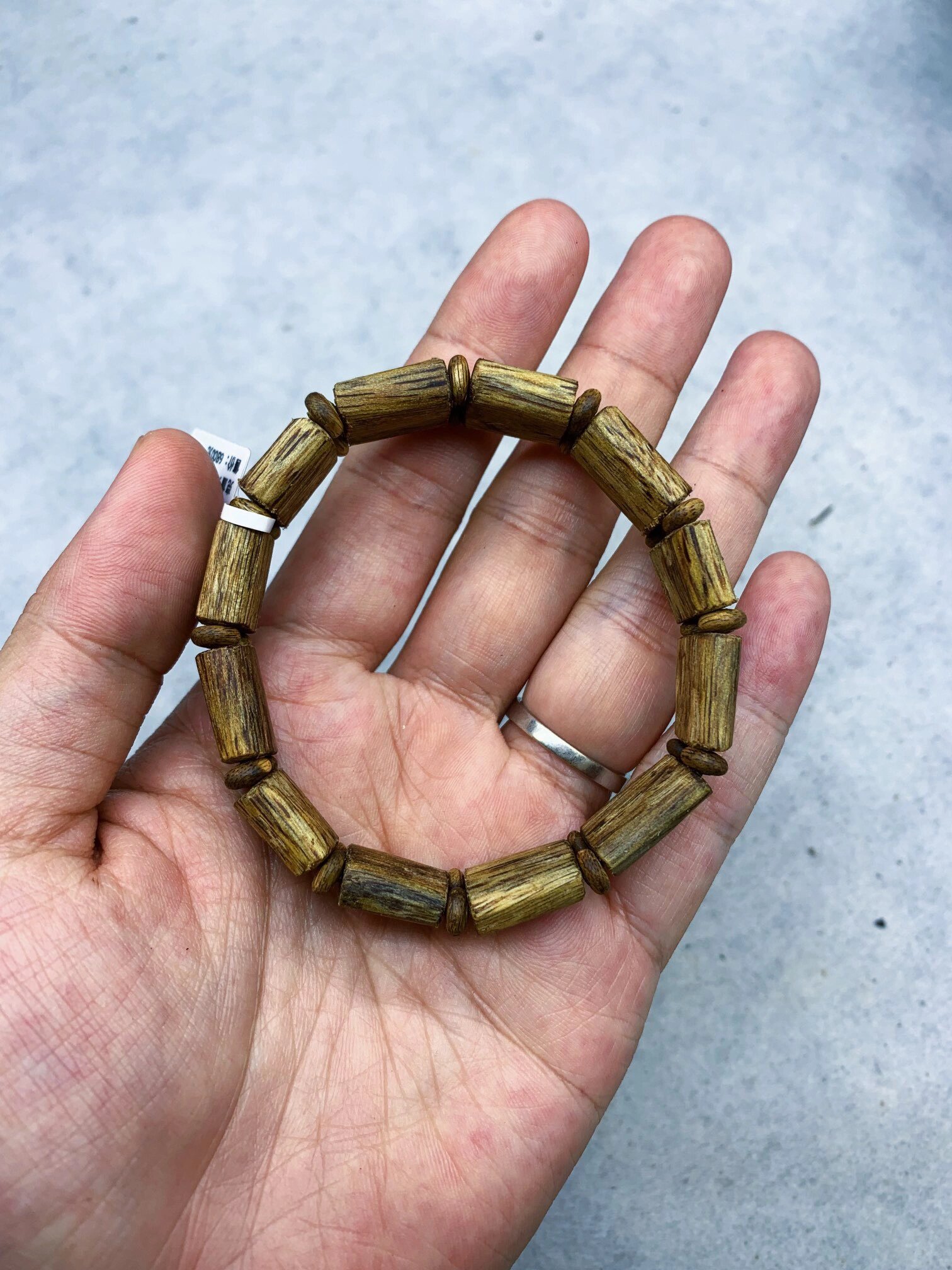 海南母树结香9215白奇楠沉香手牌文玩手串 05海南金丝熟结白棋