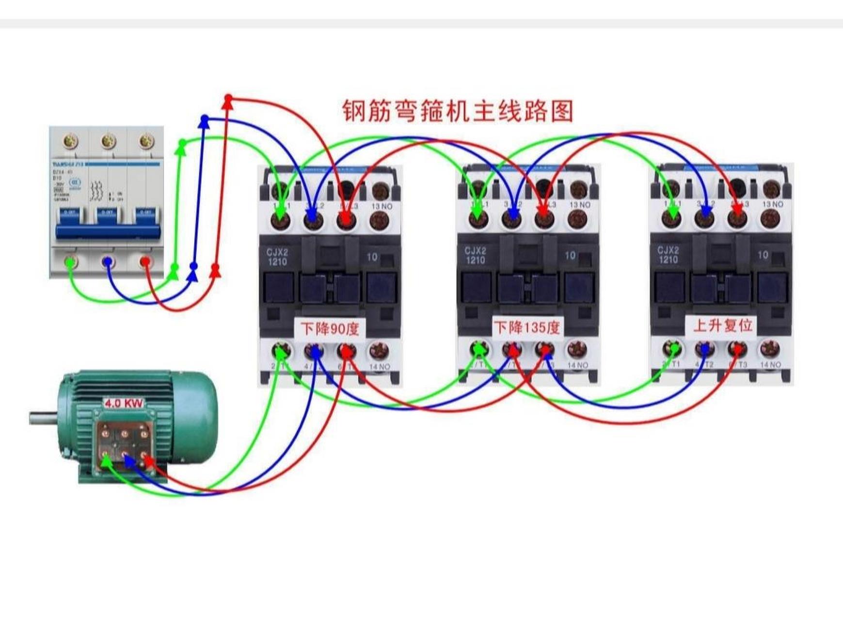 钢筋弯箍机接线图解析图片