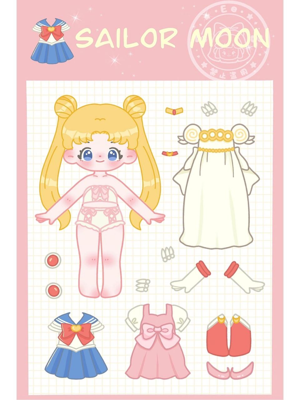 美少女换装贴纸 小时候的我怎么也没想到长大能自己画个美少女贴纸!