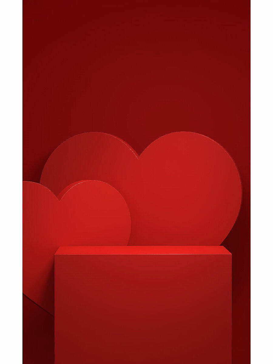 红色空白海报模版