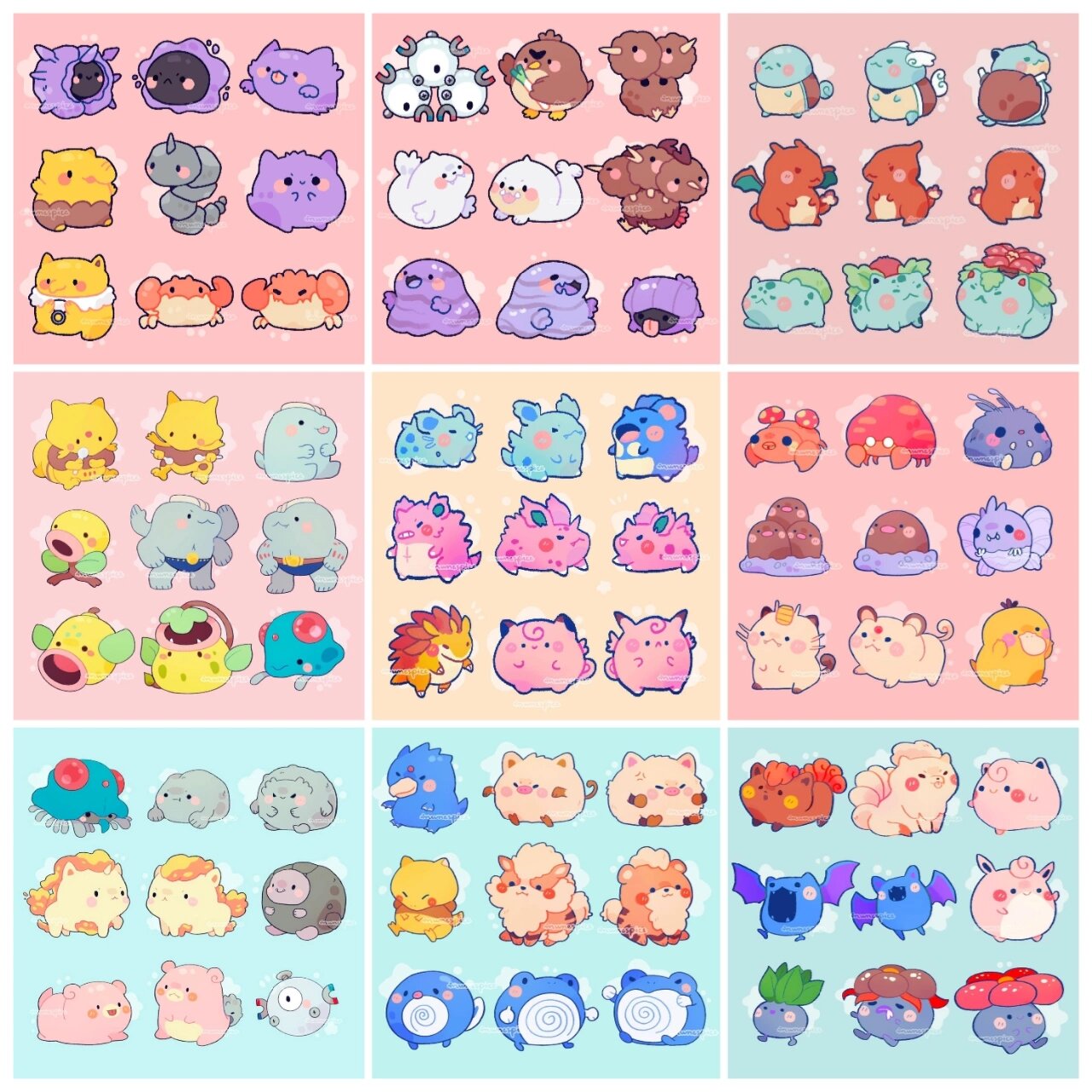 q版肥嘟嘟的宝可梦