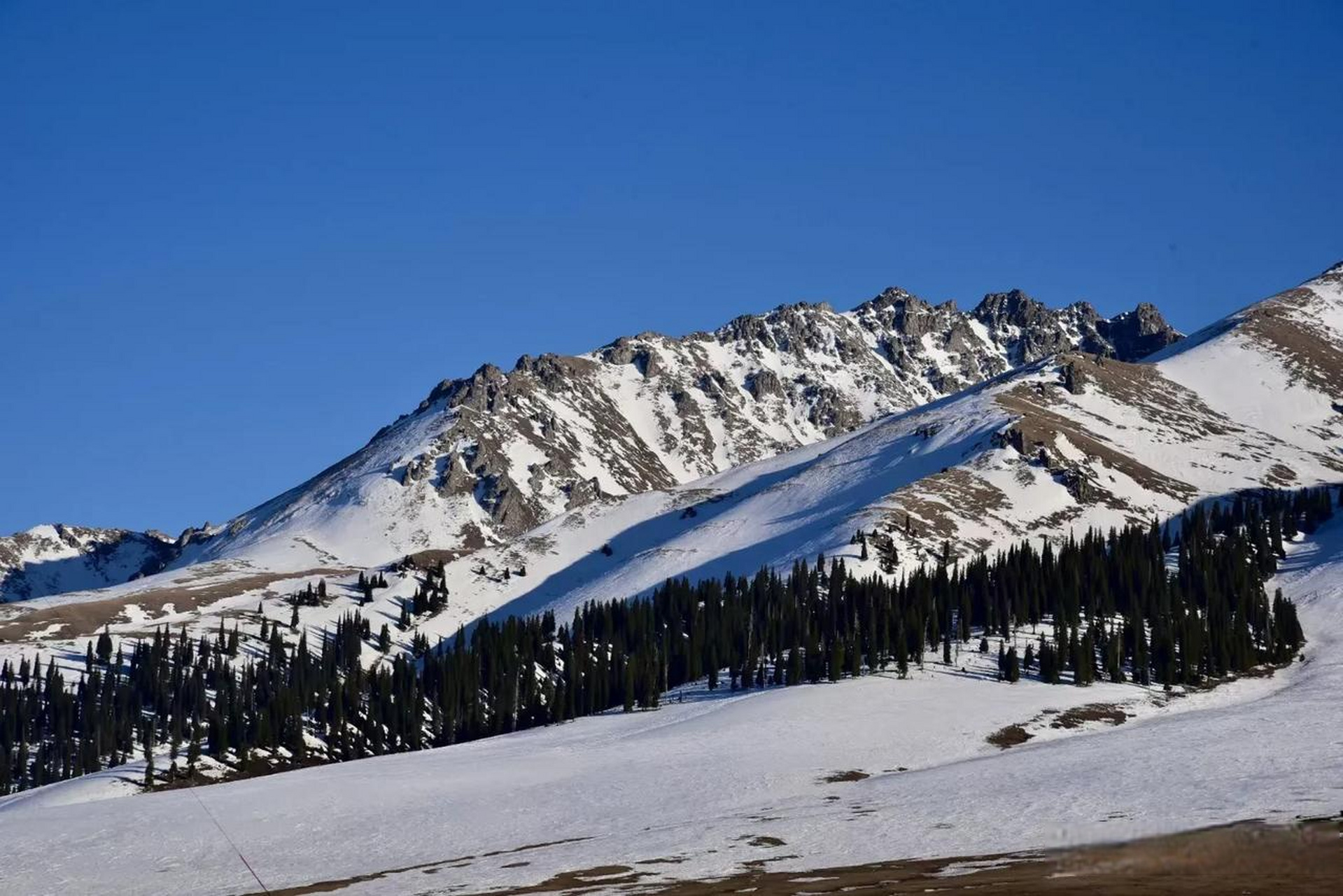 那拉提的雪景真是美得令人窒息.