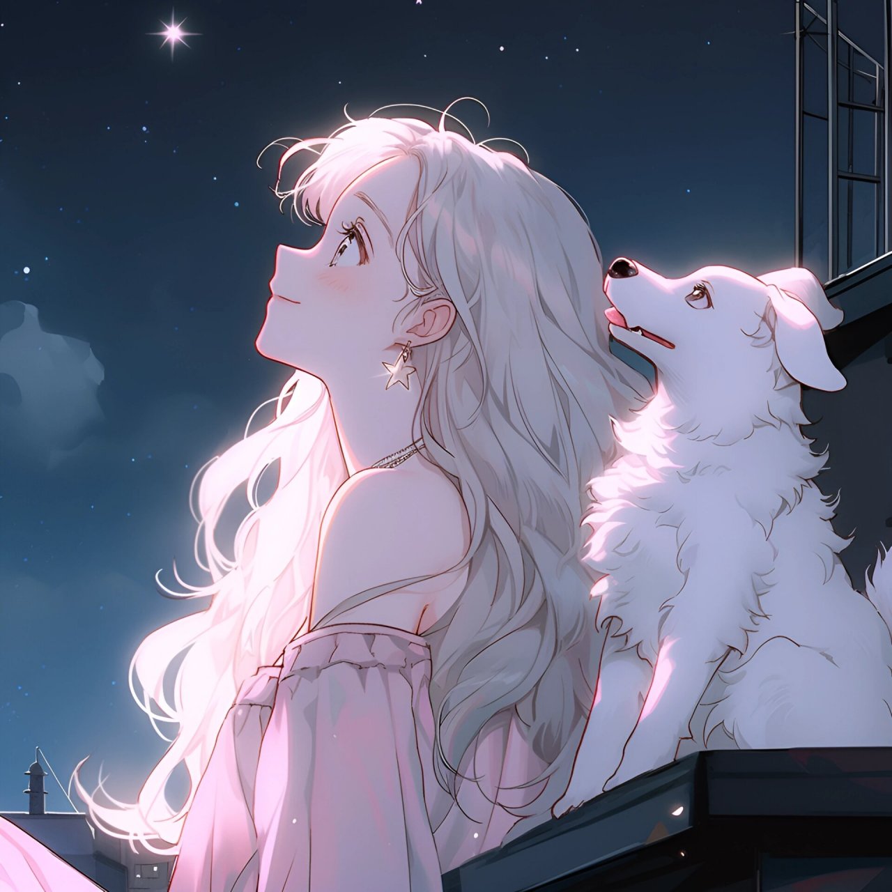 喜欢星空90‖治愈动漫情头7815 #情侣头像#头像#动漫情头#情头