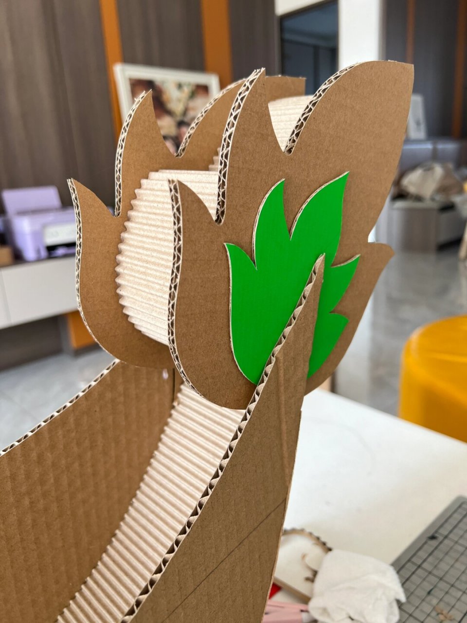 新年手工|纸箱龙舟图纸分享 图纸a4直接保存 废纸板美工刀裁形 热熔胶