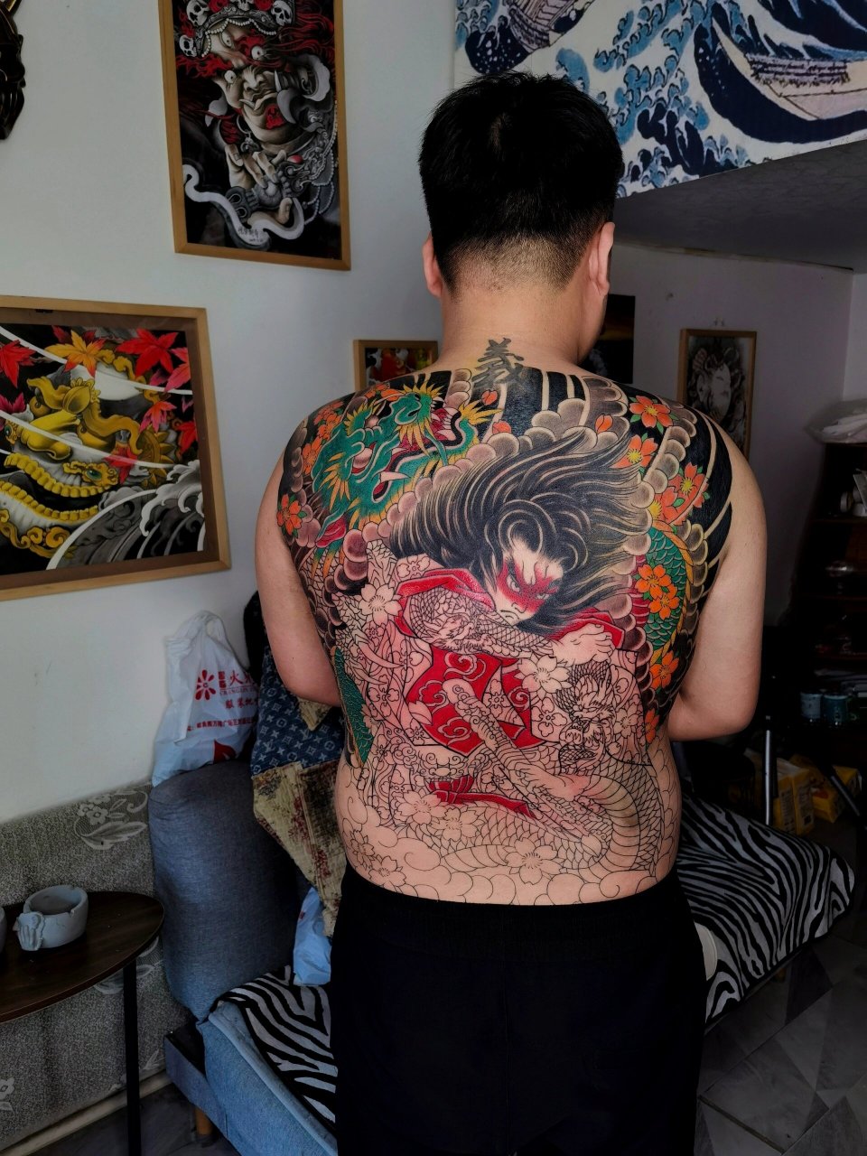 老传统满背—九纹龙史进 老传统满背—九纹龙史进  鲅鱼圈纹身