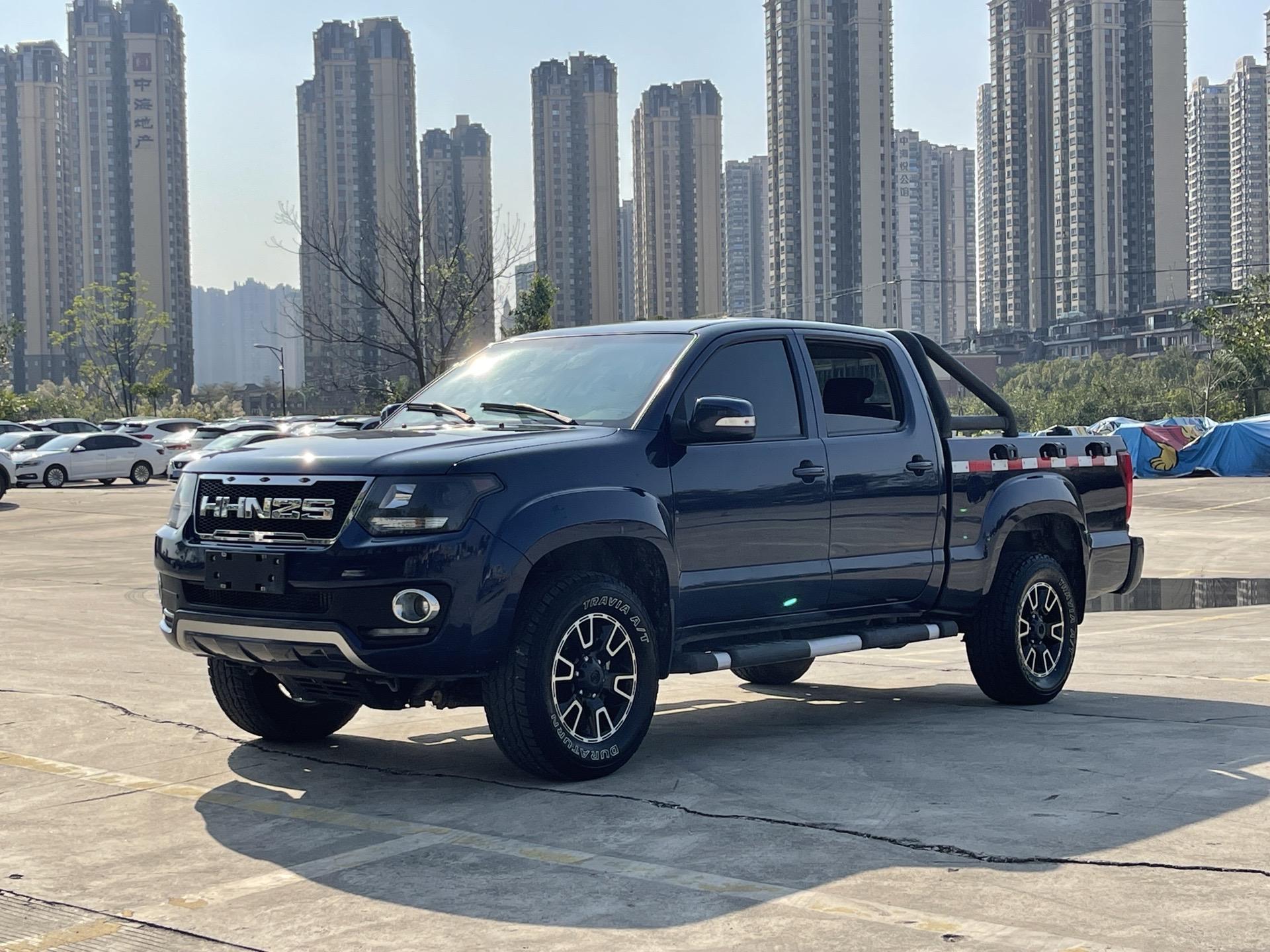 平斗皮卡!黄海n2,手动四驱平货箱!