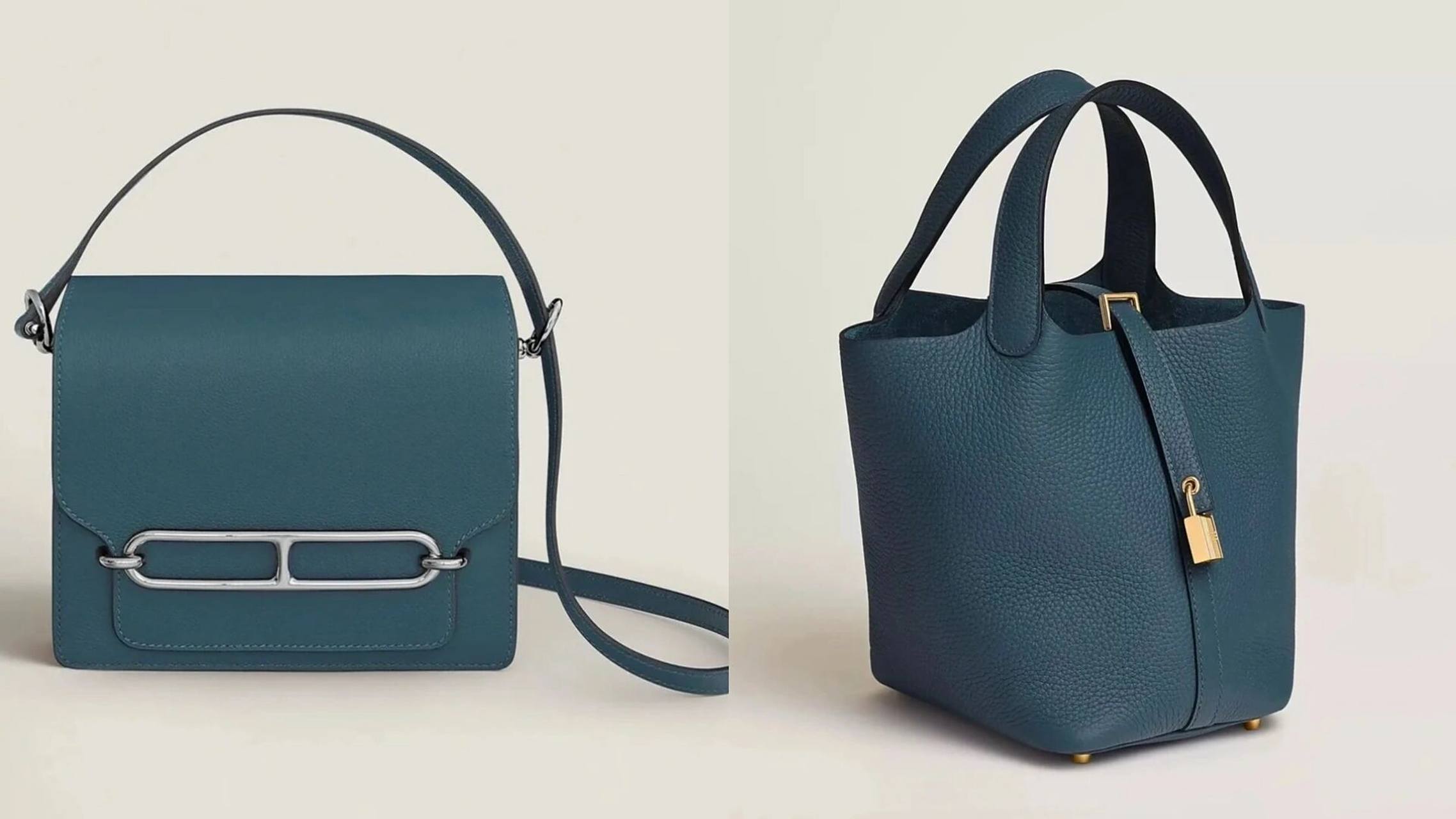 2023爱马仕在产新色上包大合集!👀 1. gris pale 浅灰色 2. bleu de