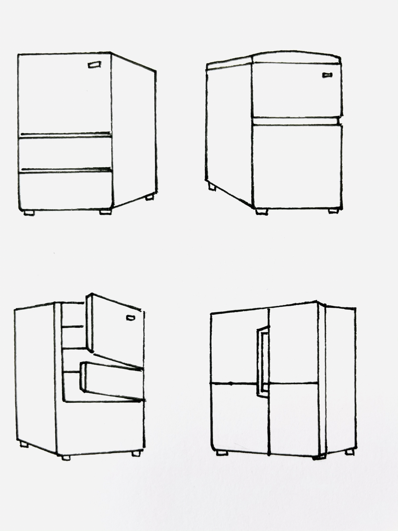 【简笔画】冰箱 分享一组家用电器简笔画 还喜欢什么,大家留言给我哦