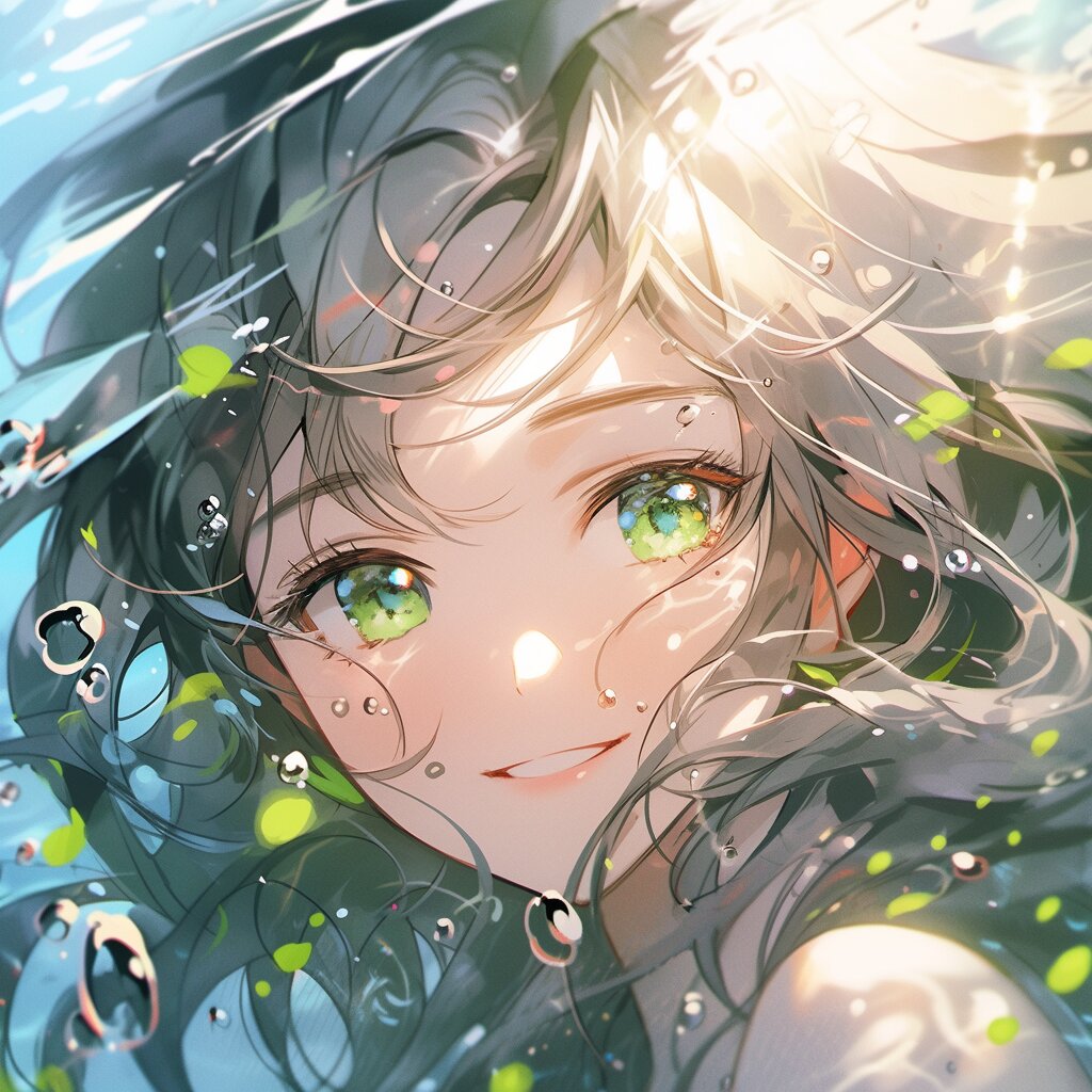 女生头像92 | 蓝绿色也太好看辣