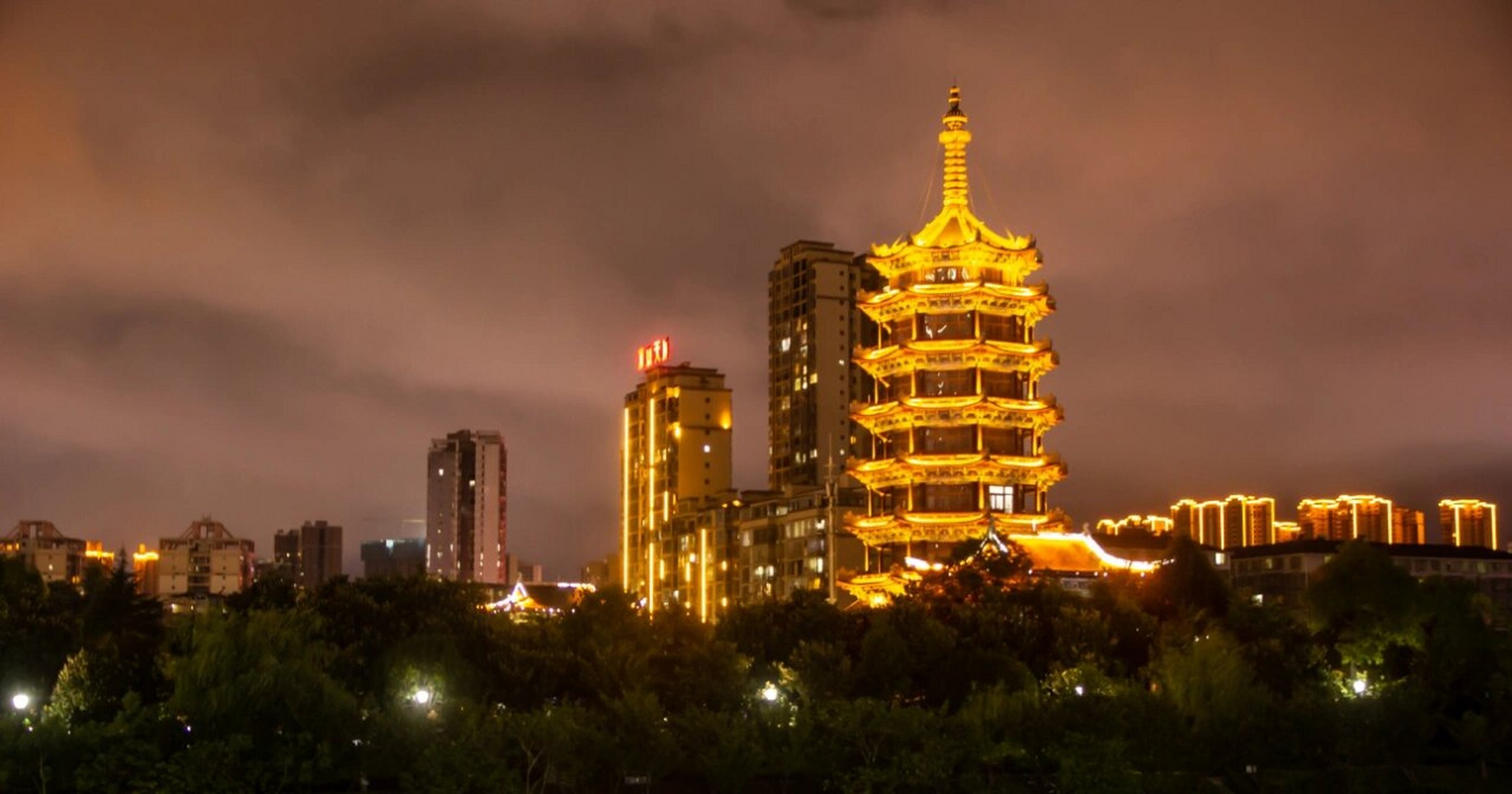 怀化夜景图片