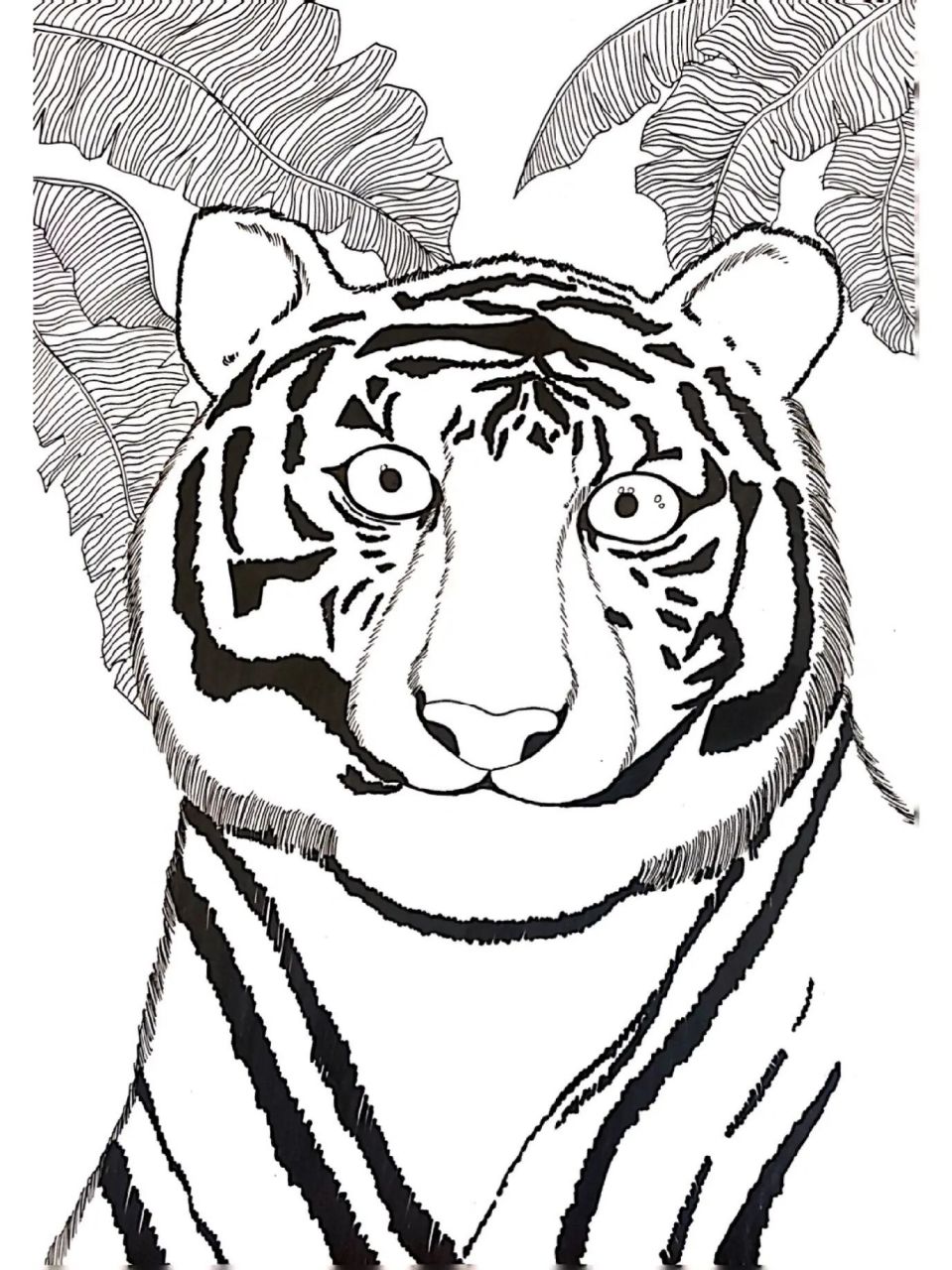 站着的老虎怎么画凶猛图片