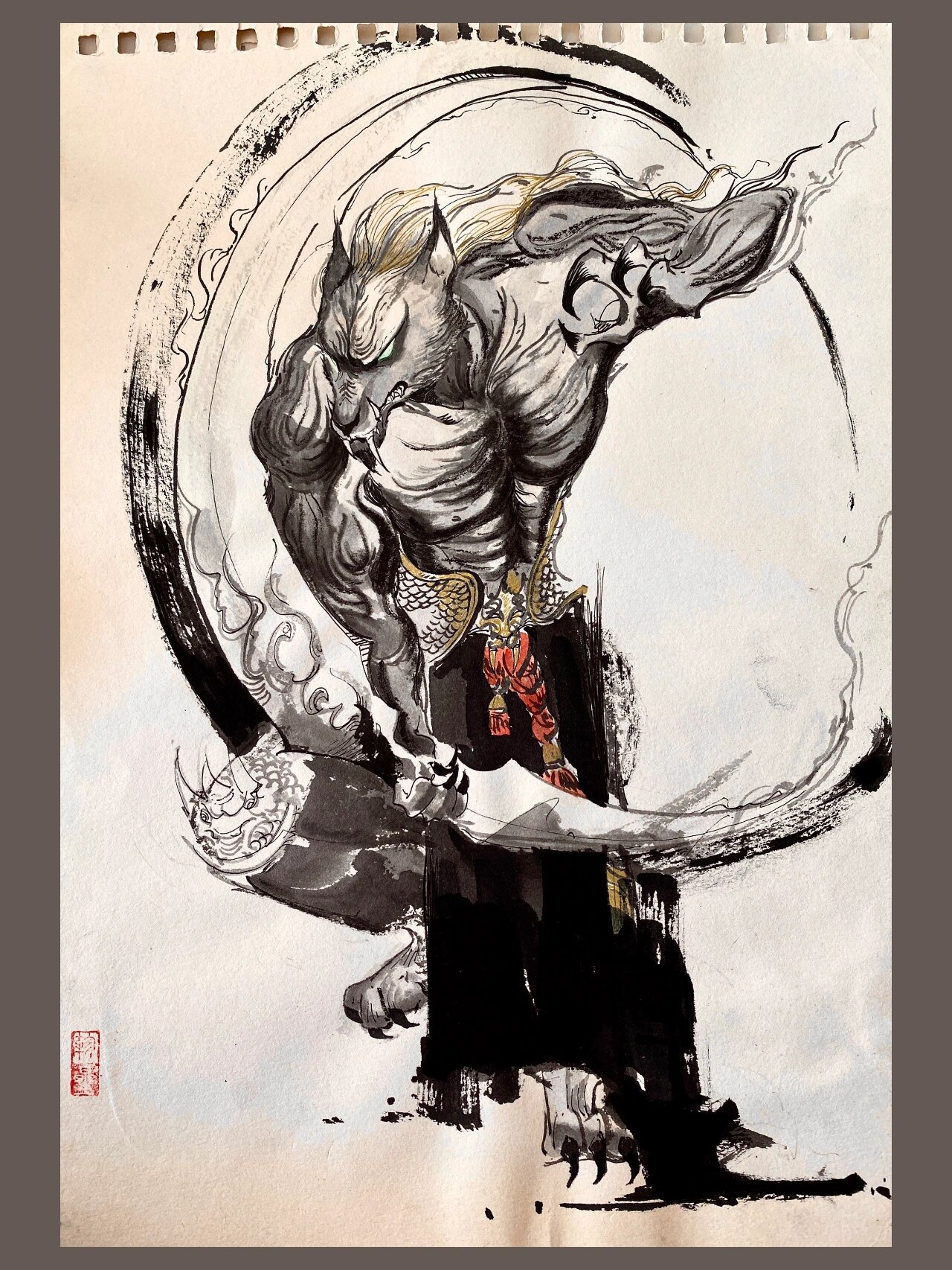 二十八星宿 奎木狼 西游记黄袍怪 原创手绘