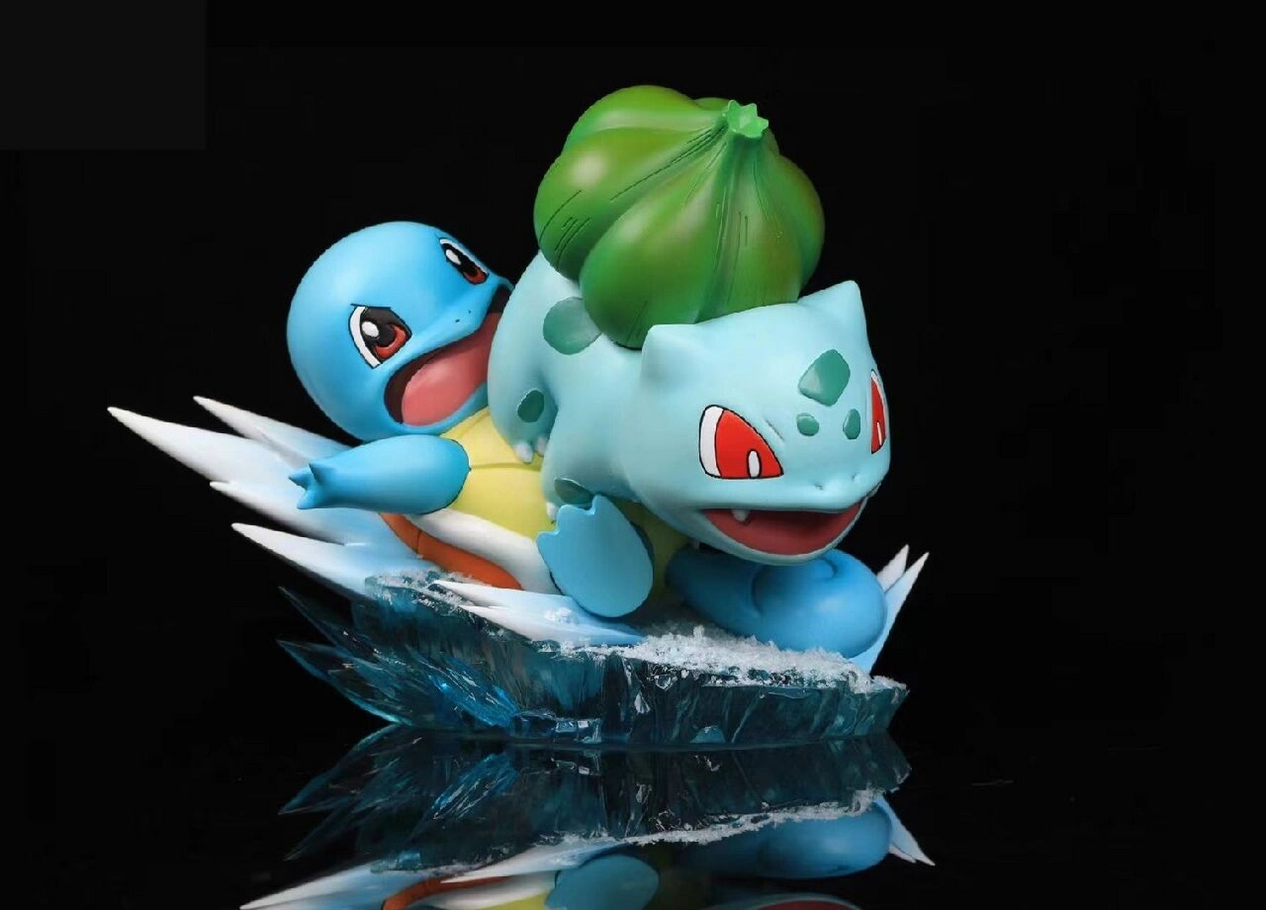 不乖啊,打架 #模型# #gk手办# #宠物小精灵# #杰尼龟# #妙蛙种子