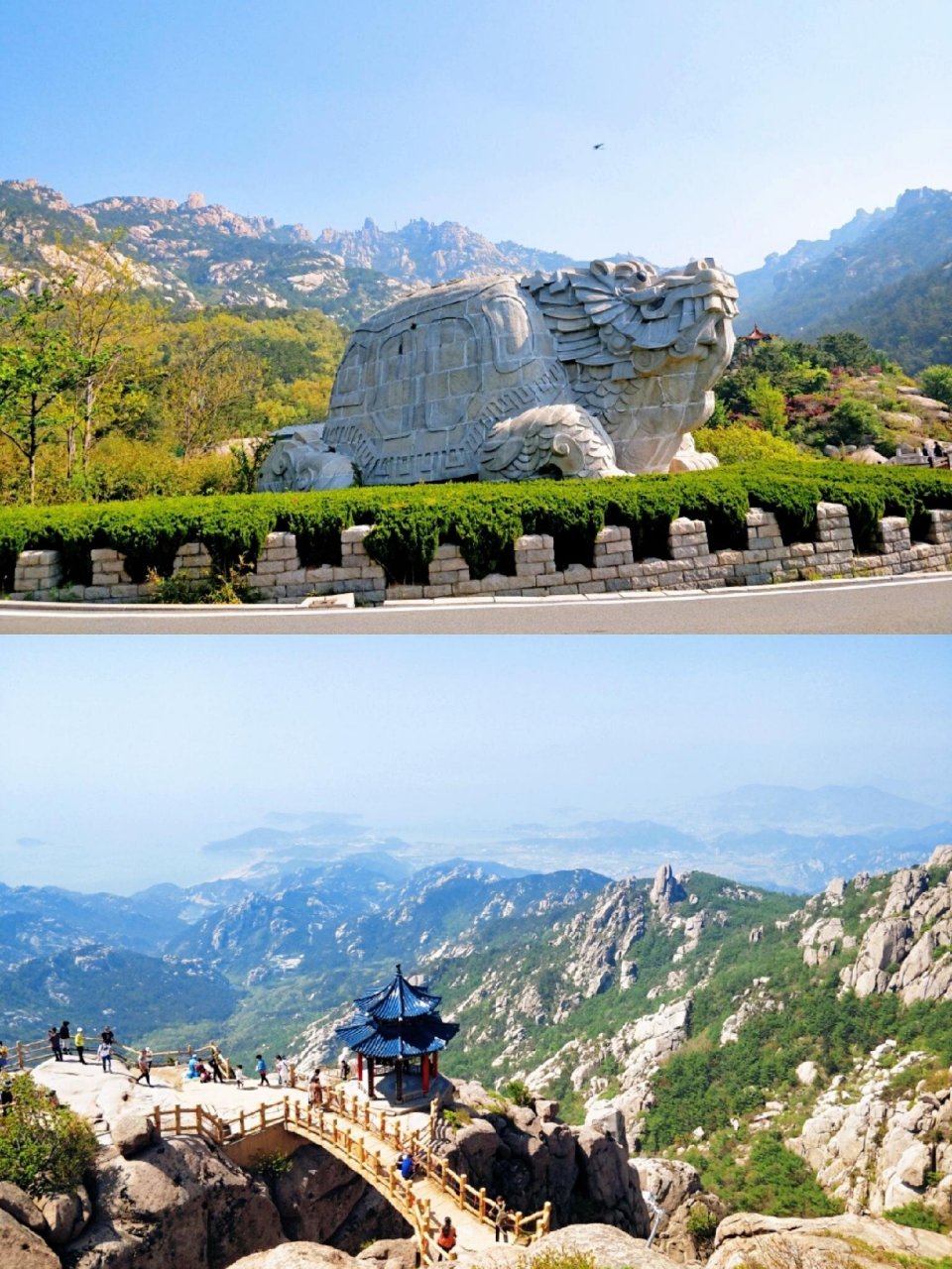 91崂山最高峰崂顶海拔1133米,是中国海岸线第一高峰,有着海上"第一