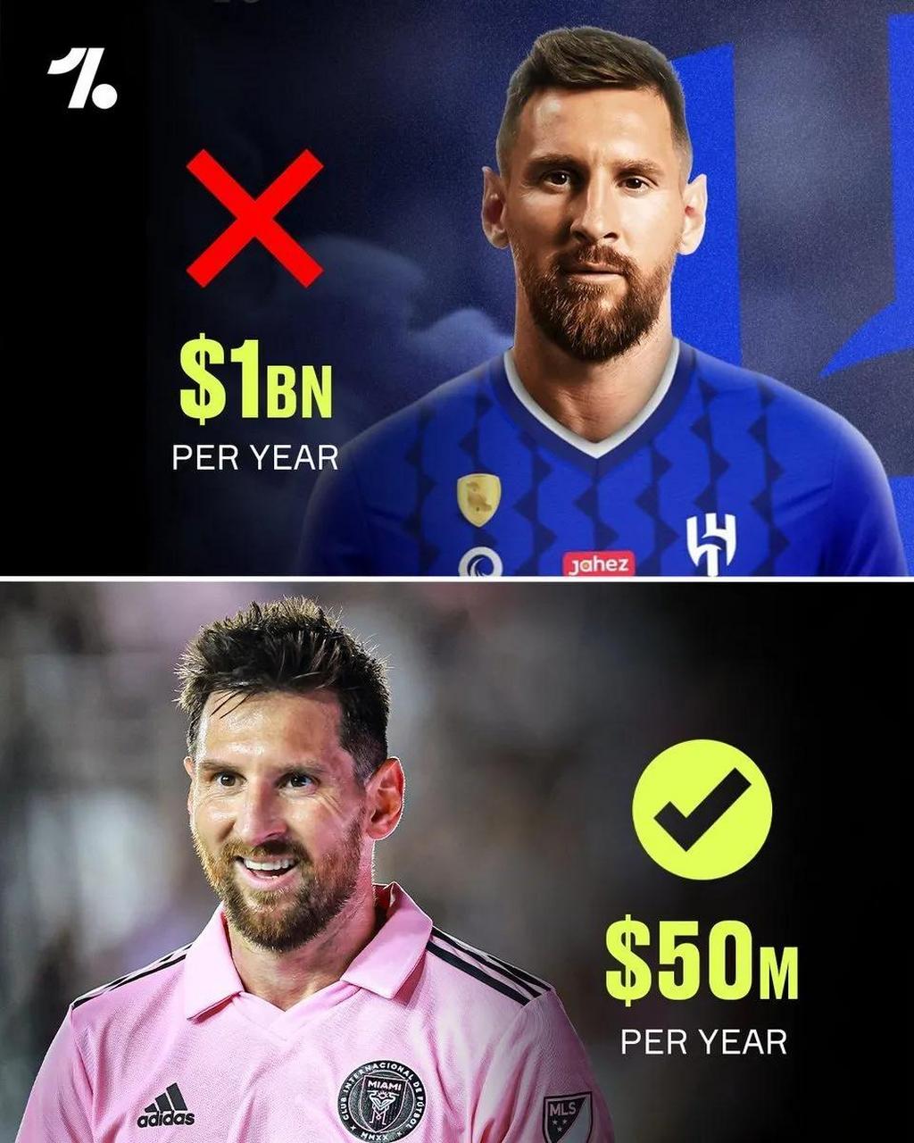 梅西拒绝10亿,姆巴佩拒绝7亿,魔笛拒绝5000万!