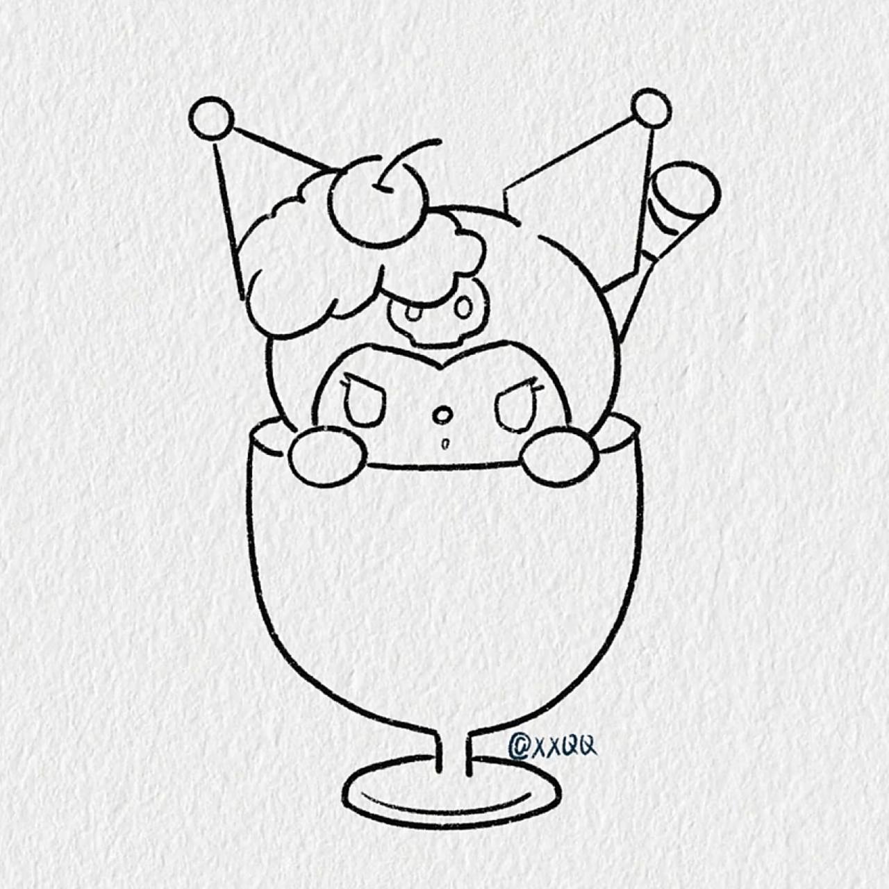 库洛米/简笔画教程 来自投稿,欢迎大家多多带图来私信投稿