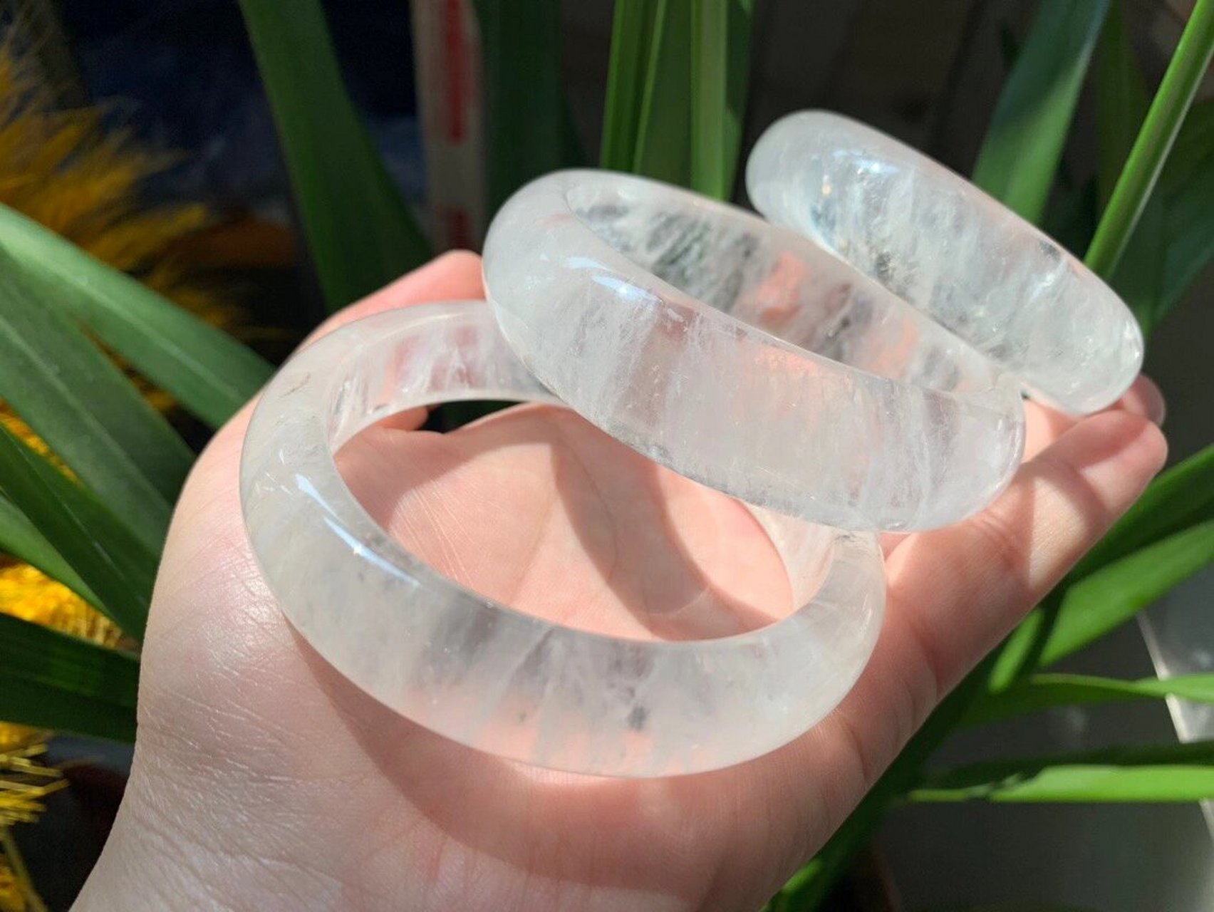 【9079元/只】天然 白幽灵 手镯 天然 白幽灵 手镯9090颜色润