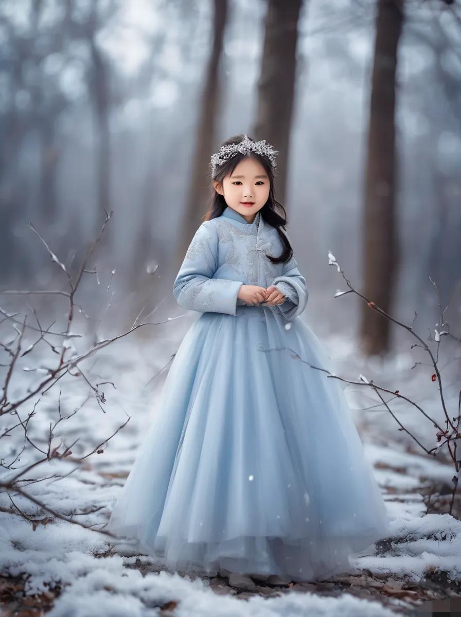 谁家小女轻摇手,笑指银装是我求