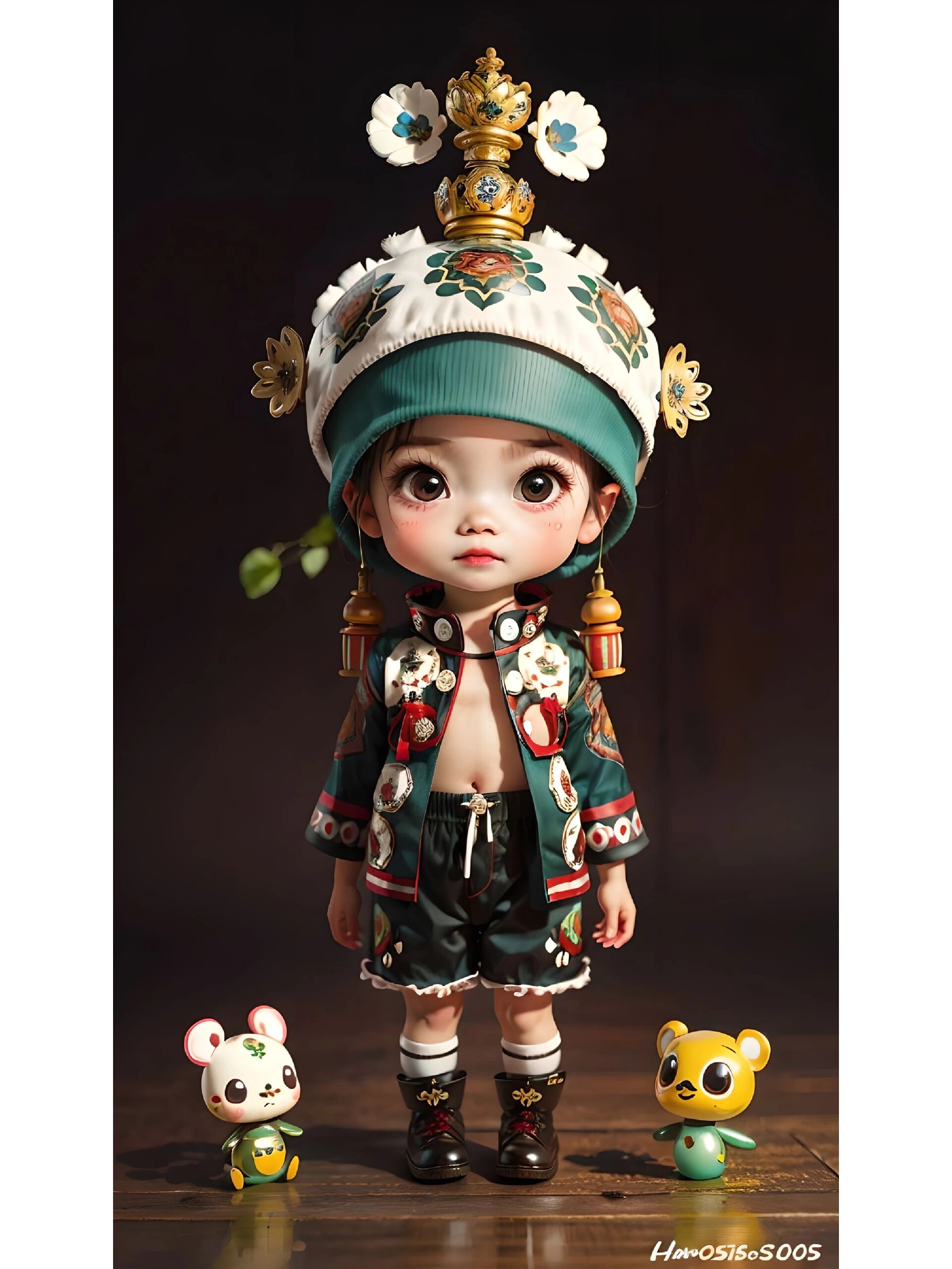 q版人物超可爱少数民族苗族娃娃服饰穿搭