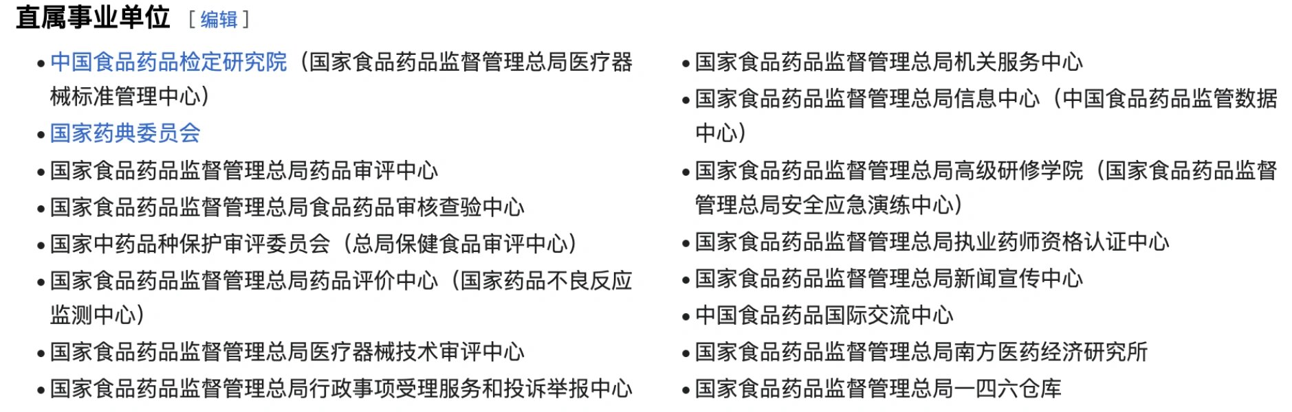 中国食品药品监督管理局cfda直属事业单位 中国食品药品检定研究院