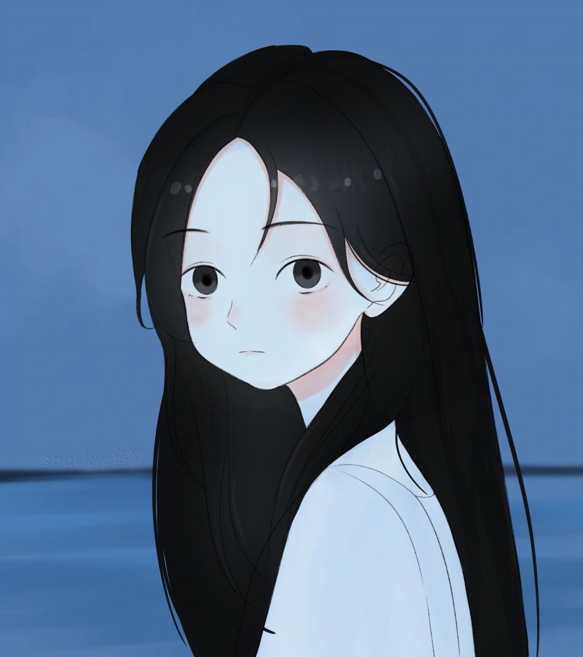 女头|看见你眼里都有了光 蓝色,是忧郁的…?