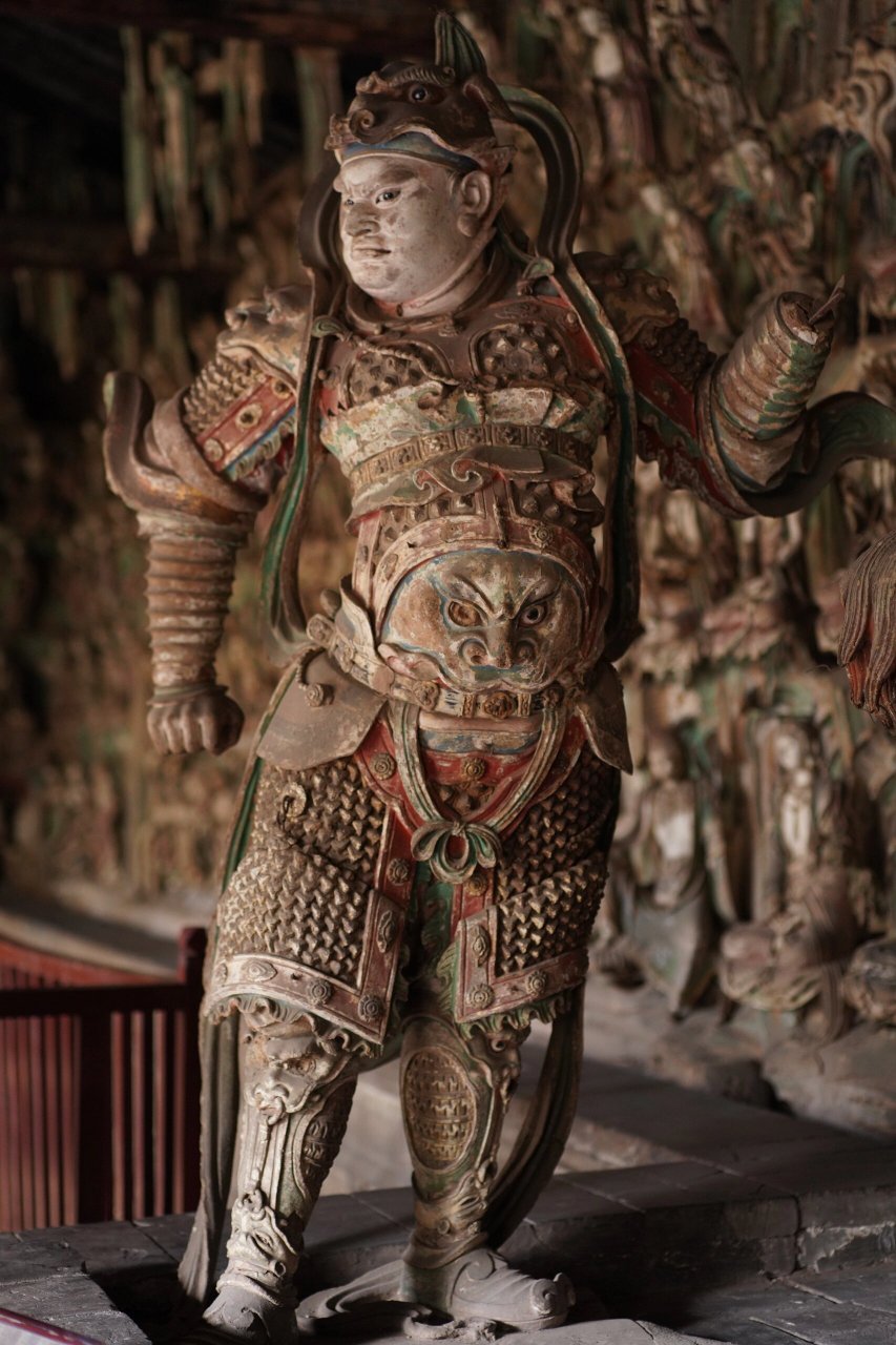 山西行～双林寺 韦陀 双林寺的彩塑牛,这尊韦陀是精华中的精华,名不虚