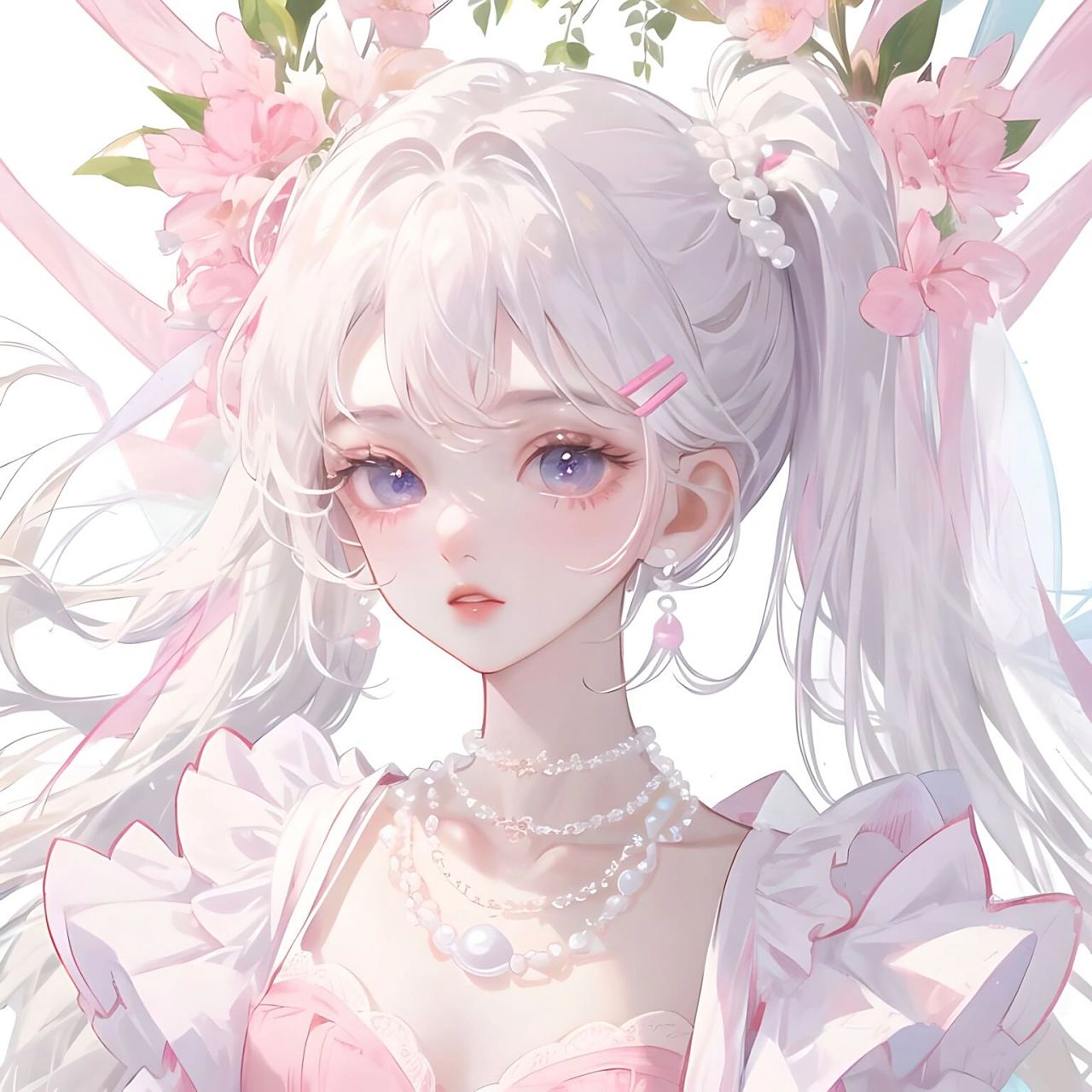 少女头像|双马尾 晚霞温柔,风也醉人 #好看头像# #动漫头像# #优质