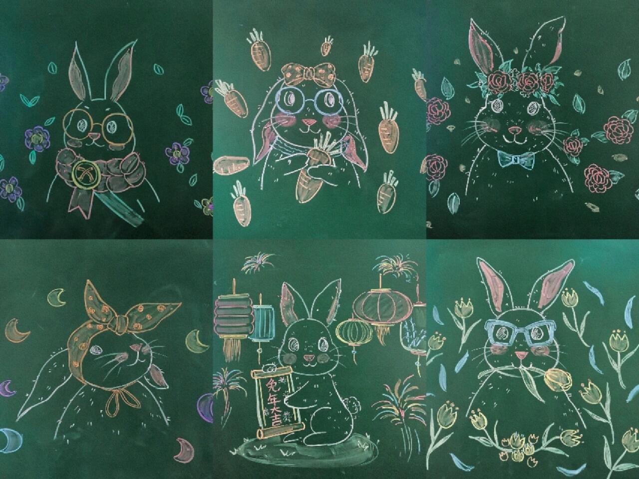 粉笔画——兔子合辑🐰